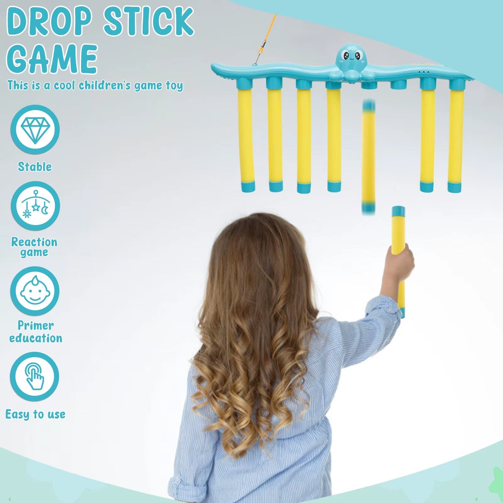 Challenge Falling Sticks Game Kids Stick Catching Toy Training Reaction Hand Eye Educational Parent-Child Interactive Toy Sports - Quality products