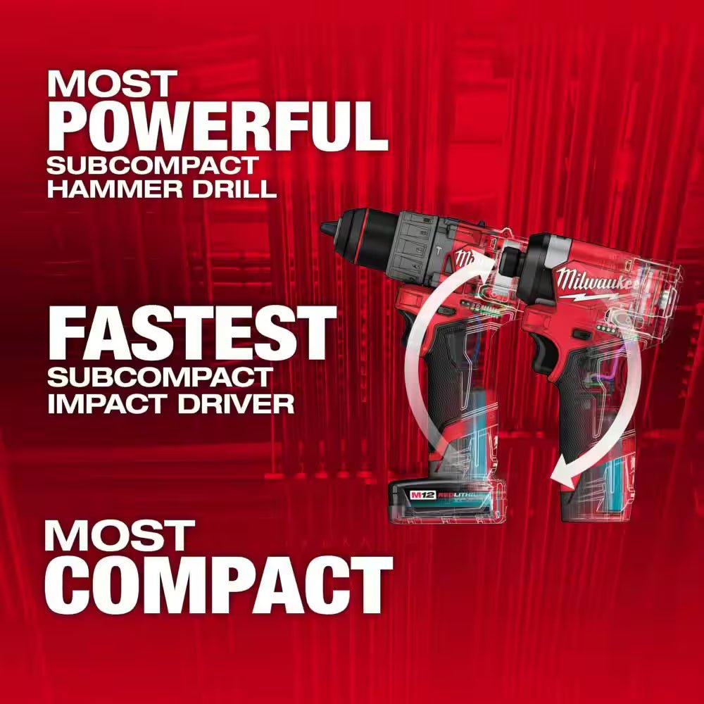 M12 FUEL 12-Volt Lithium-Ion Brushless Cordless Hammer Drill & Impact Driver Combo Kit (2-Tool) with Bit Set (45-Piece) - Quality products