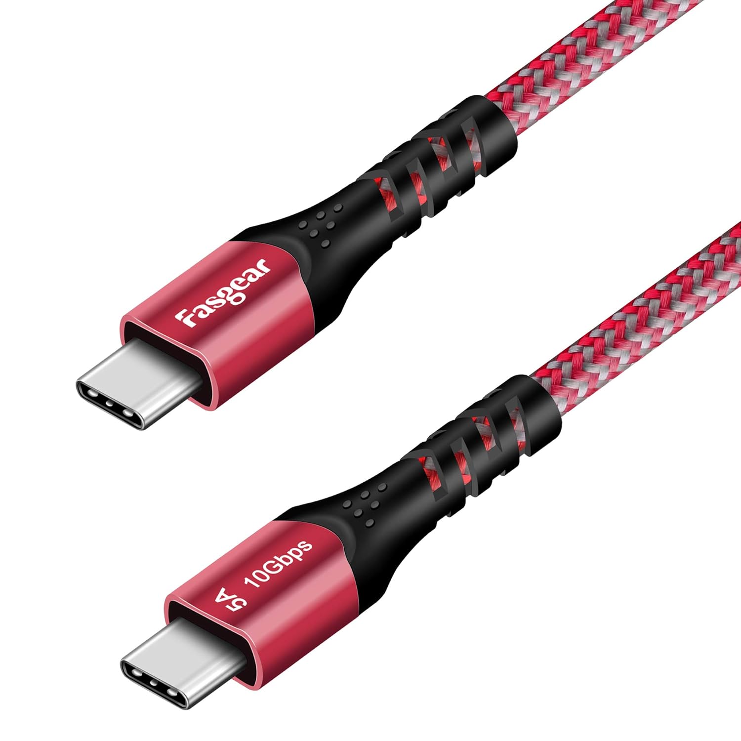 USB C to USB C Cable 1.6Ft, 100W Fast Charge, 10Gbps USB 3.1 Gen 2 Type C Cord 5A Power Delivery with E-Marker Chip Compatible for Macbook, Matebook,I-Pad Air,Galaxy S21,Ssd,Pixel 5/4/Xl,Red - Quality products