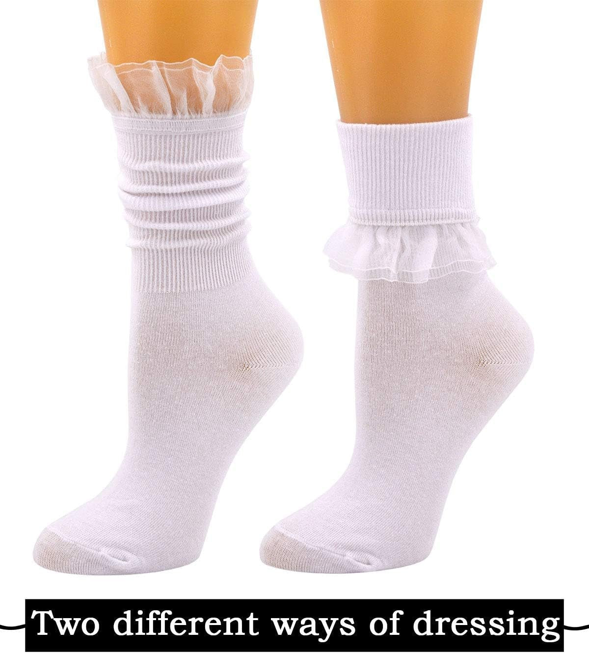 Women Ankle Socks, Women Lace Ruffle Frilly Ankle Socks Fashion Ladies Girl Princess - Quality products